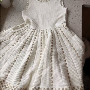 Girl’s Sweater Dress with Gold Accents